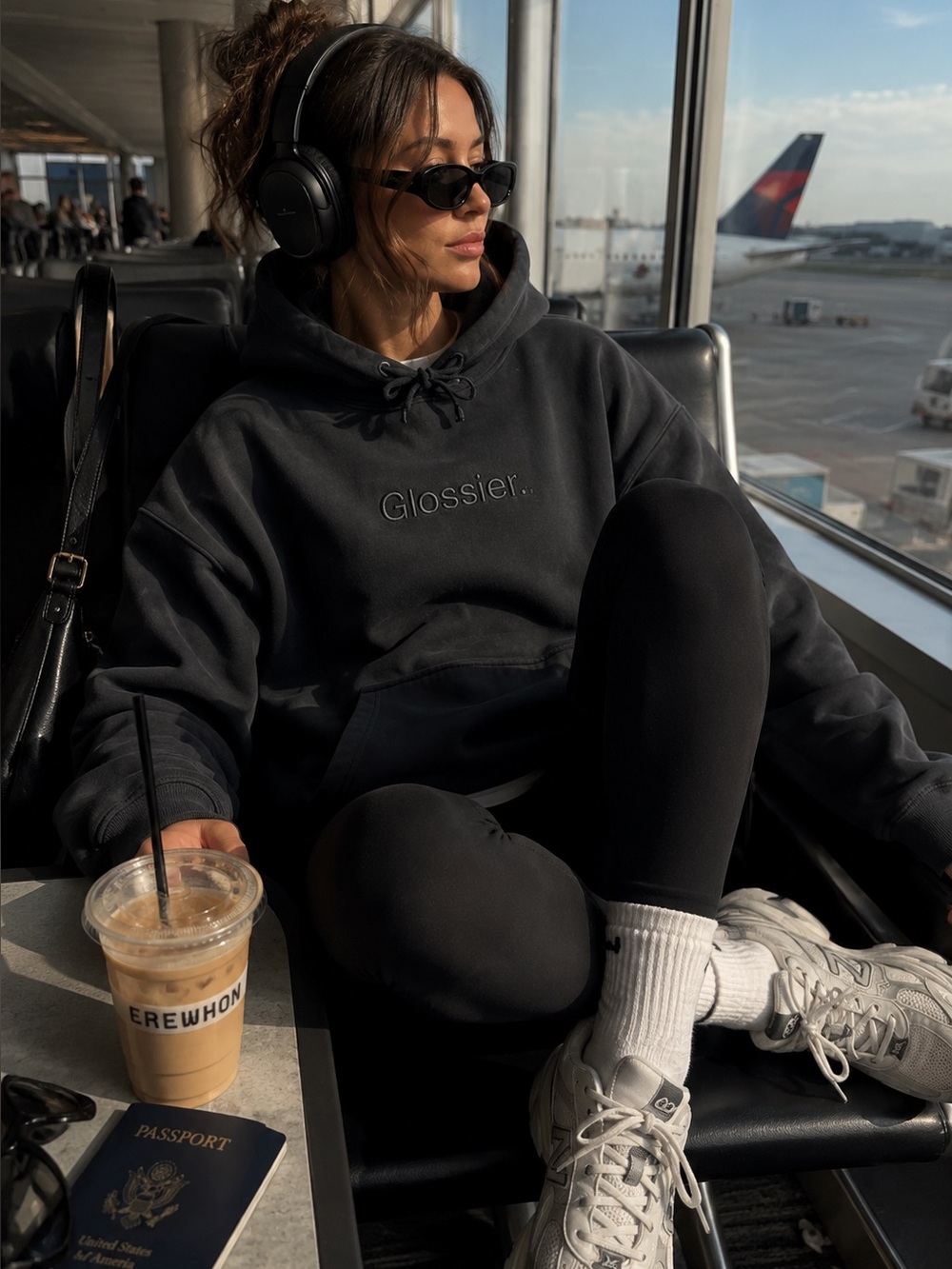 Glossier Onyx Black Hoodie NWT Large | Sold Out / Discontinued